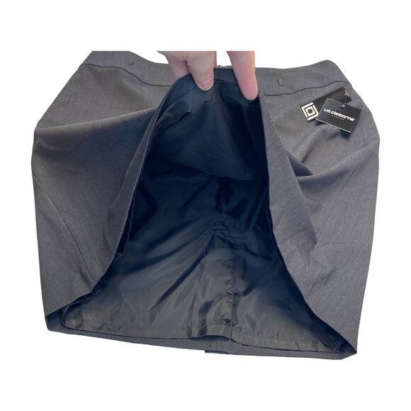 Liz Claiborne Straight & Pencil Skirt Women's 18 Gray Polyester Lined Back Zip - Picture 4 of 7